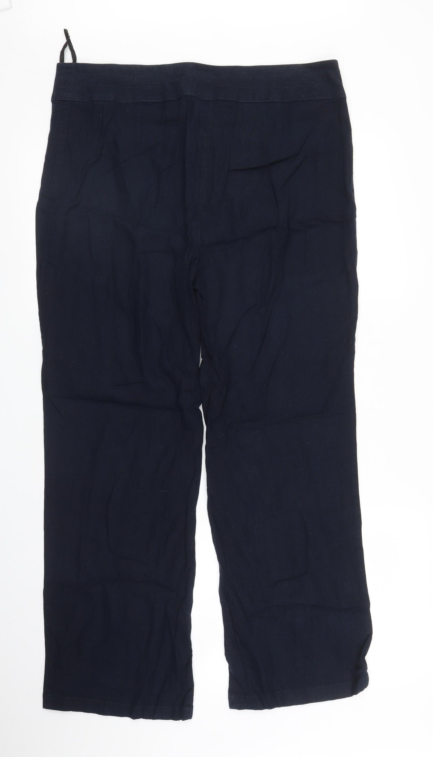M&S Womens Blue   Trousers  Size 14 L28 in