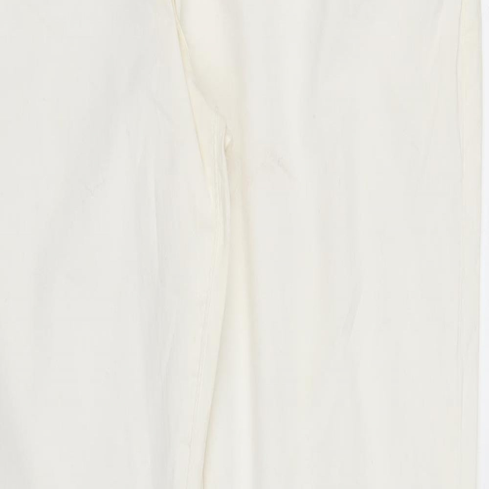 Primark Womens White  Denim Straight Jeans Size 16 L29 in