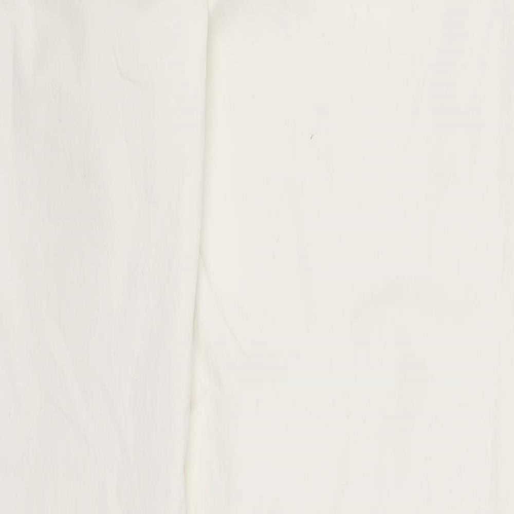Primark Womens White  Denim Straight Jeans Size 16 L29 in