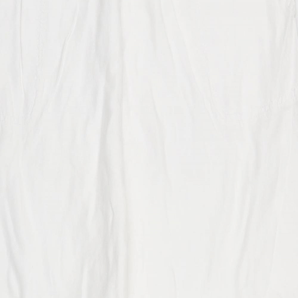 M&S Womens White   Capri Trousers Size 20 L25 in