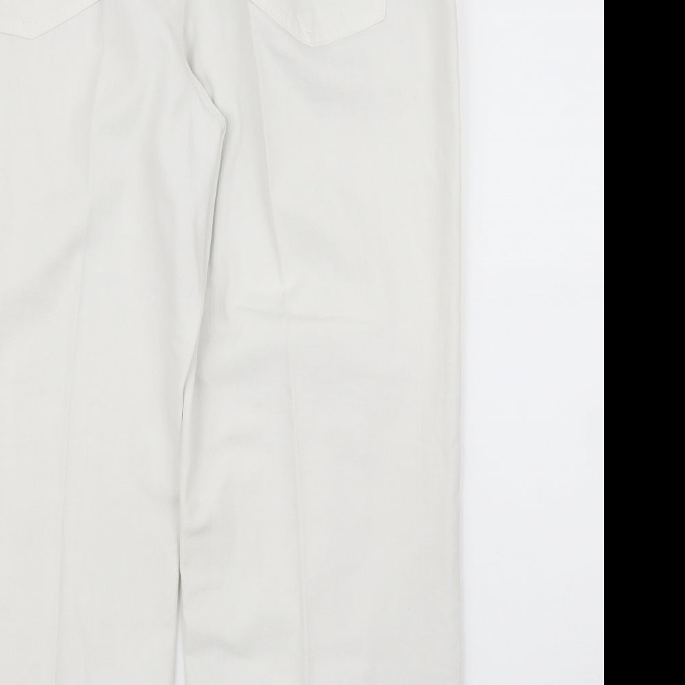 M&S Womens White  Denim Cropped Jeans Size 20 L22 in