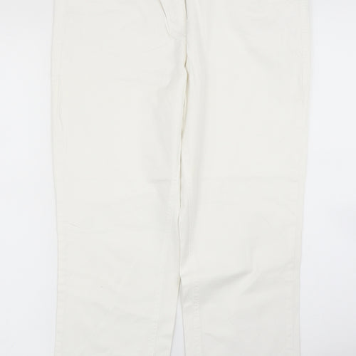 Cecil Womens White   Pedal Pusher Trousers Size 30 in L23 in
