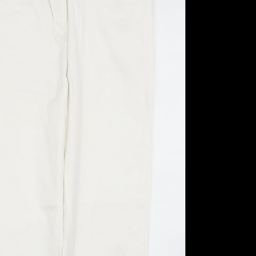 Cecil Womens White   Pedal Pusher Trousers Size 30 in L23 in
