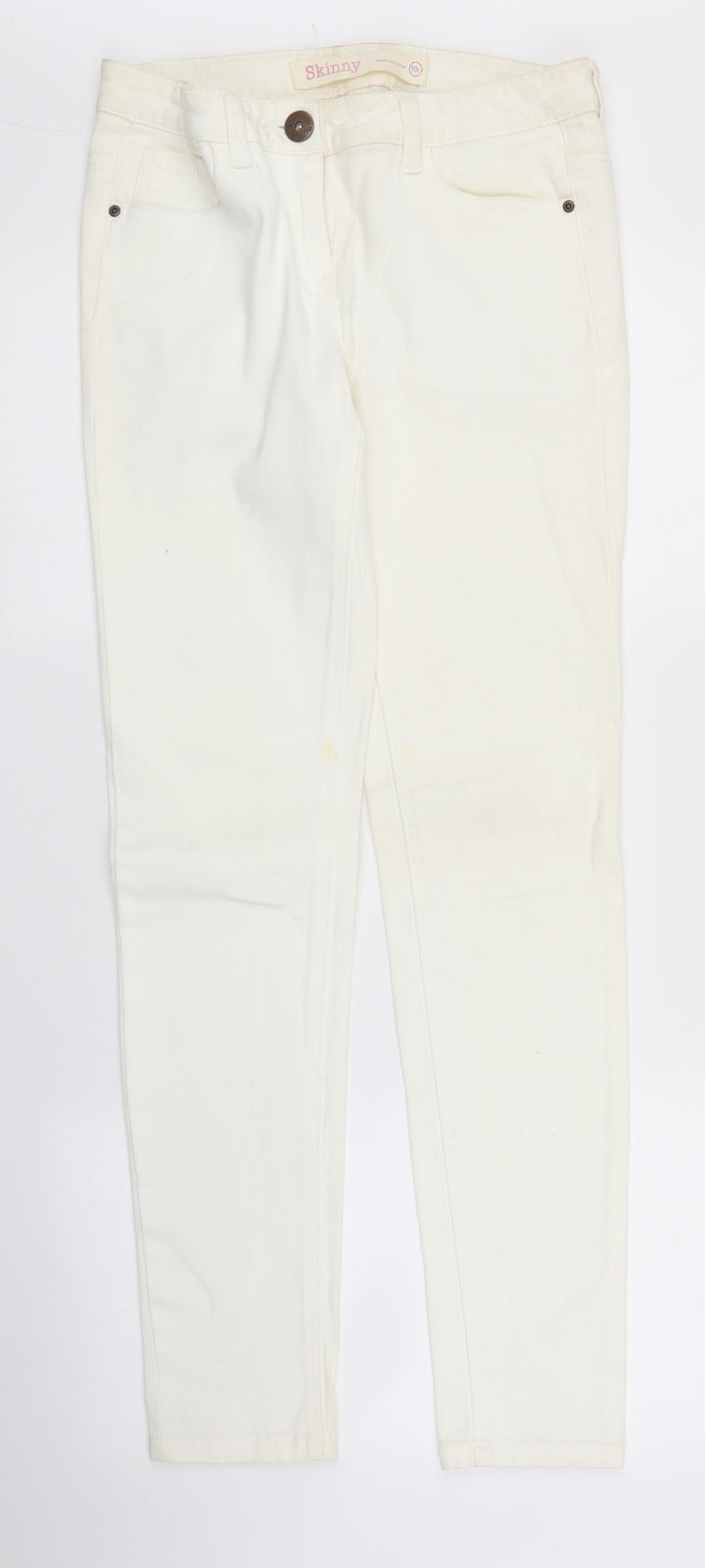 NEXT Womens White Denim Skinny Jeans Size 10 L28 in