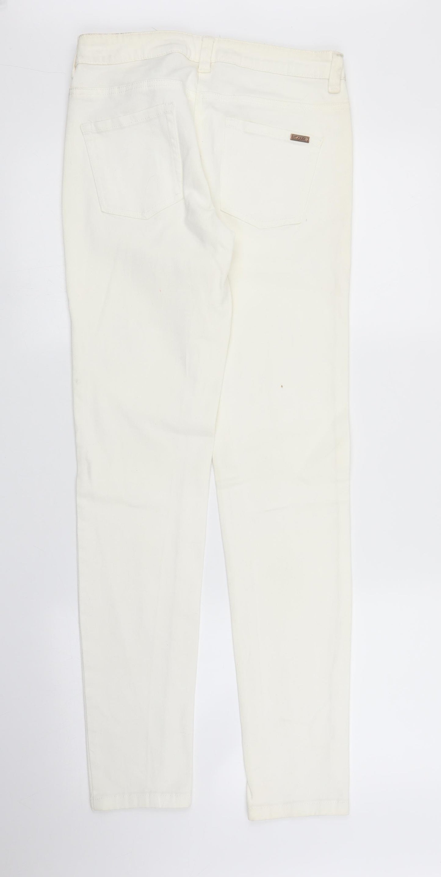 NEXT Womens White  Denim Skinny Jeans Size 10 L28 in