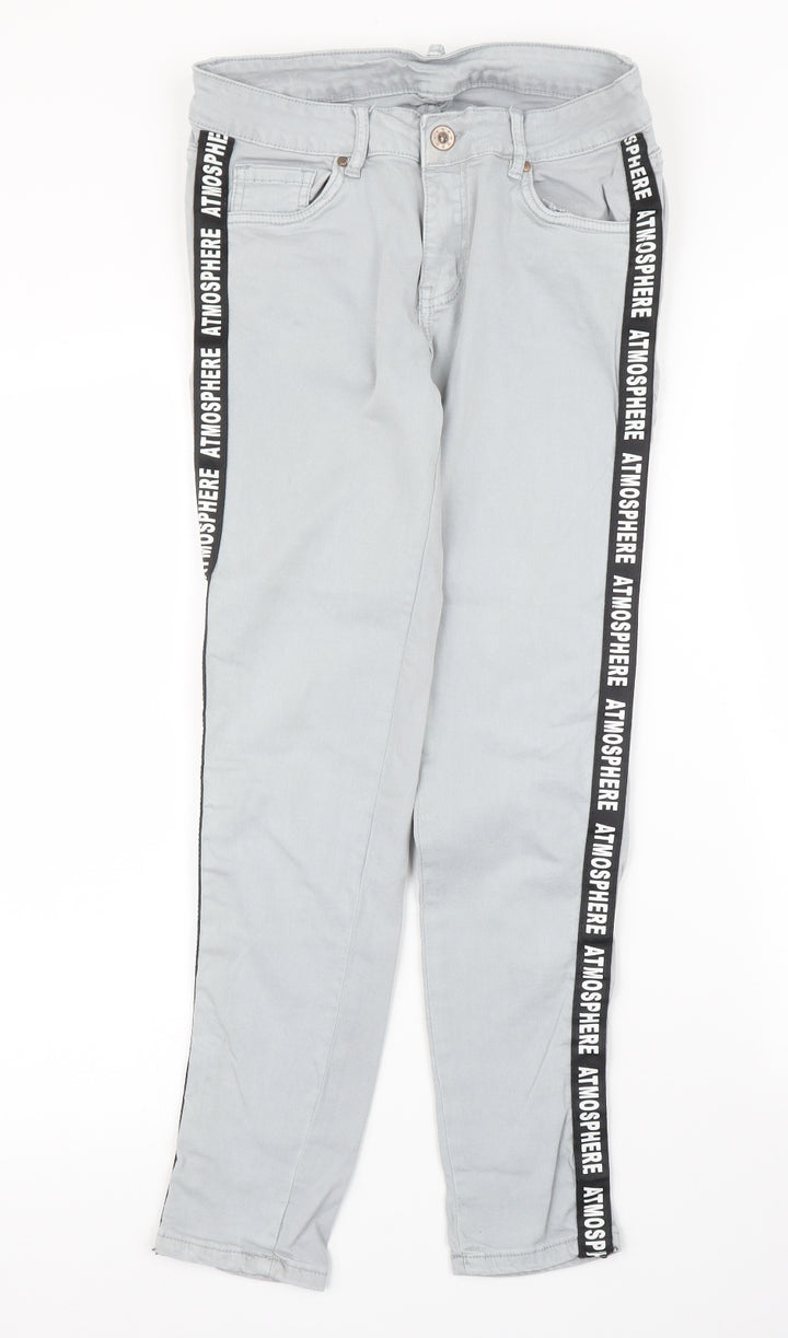 Primark Womens Grey Skinny Jeans Size XS L27 in