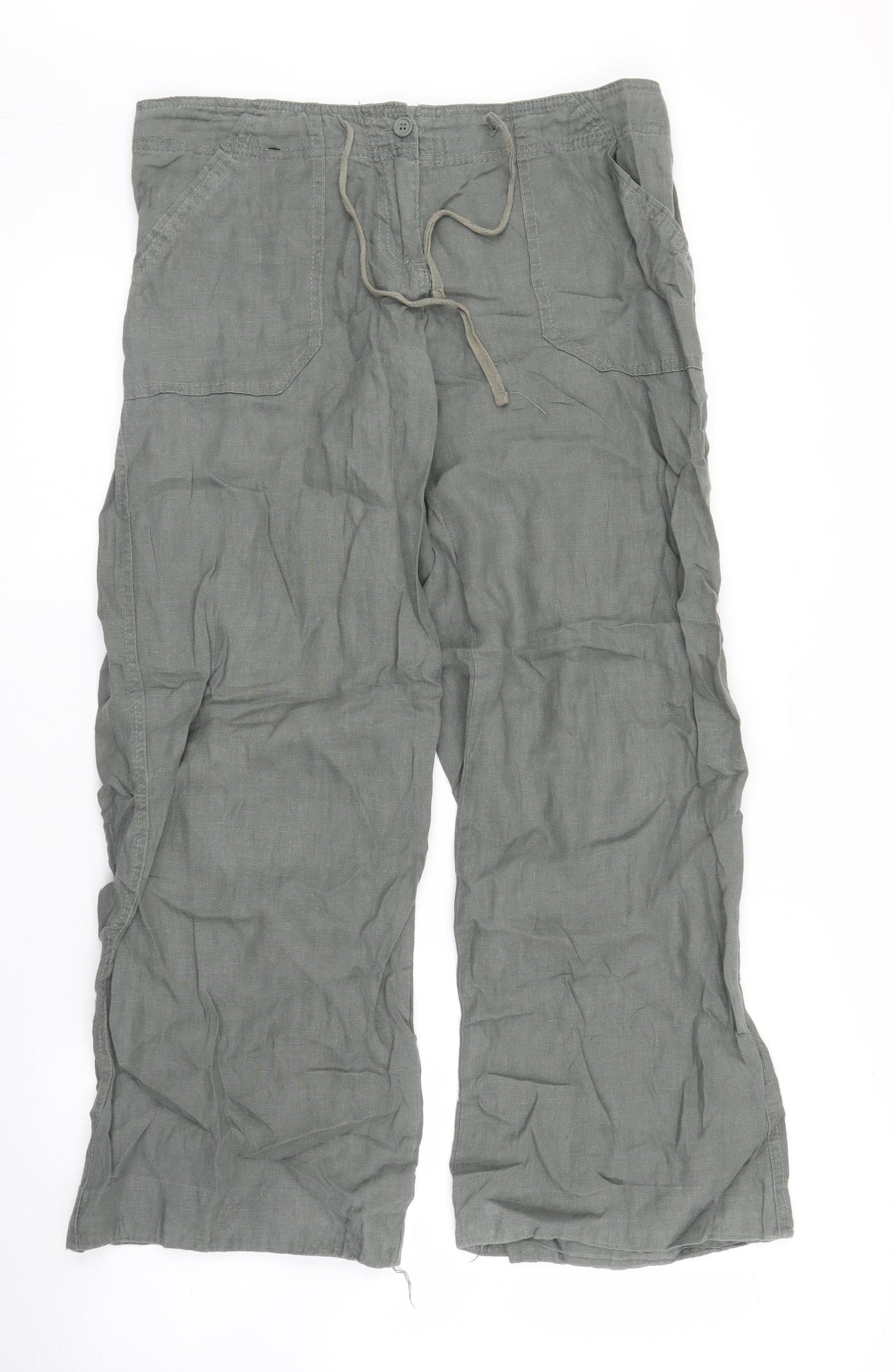 Primark Womens Grey   Capri Trousers Size 8 L25 in