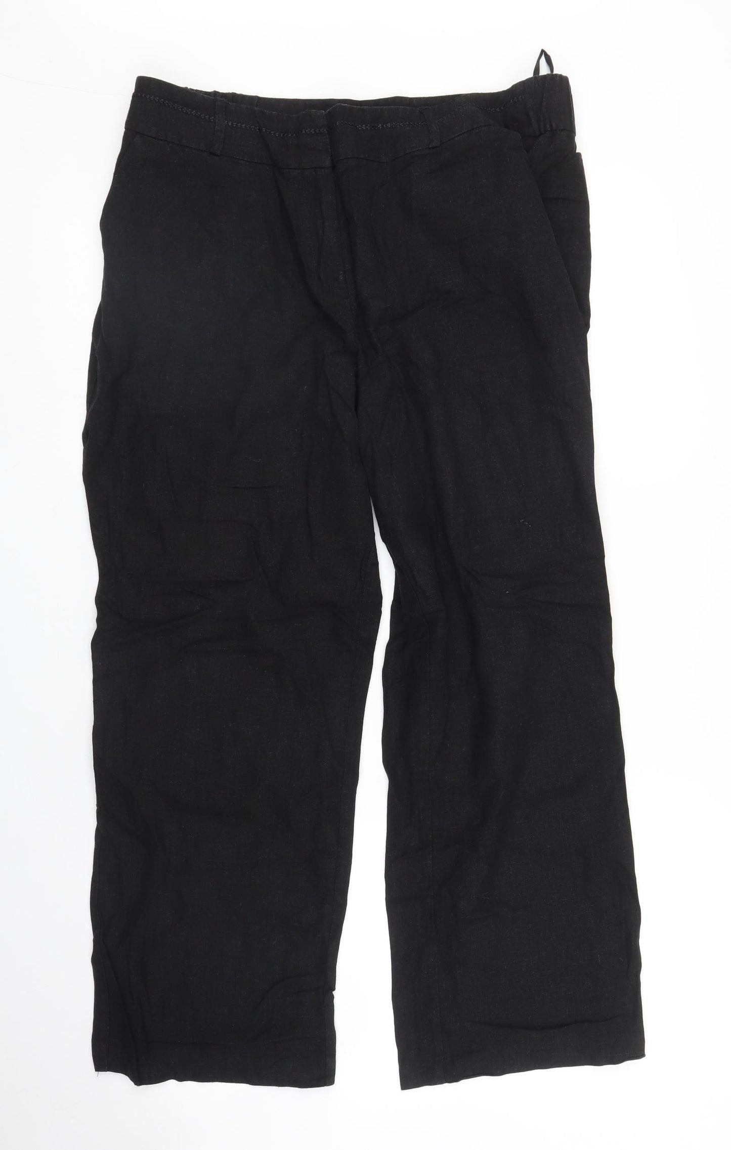BM Womens Black   Trousers  Size 16 L25 in