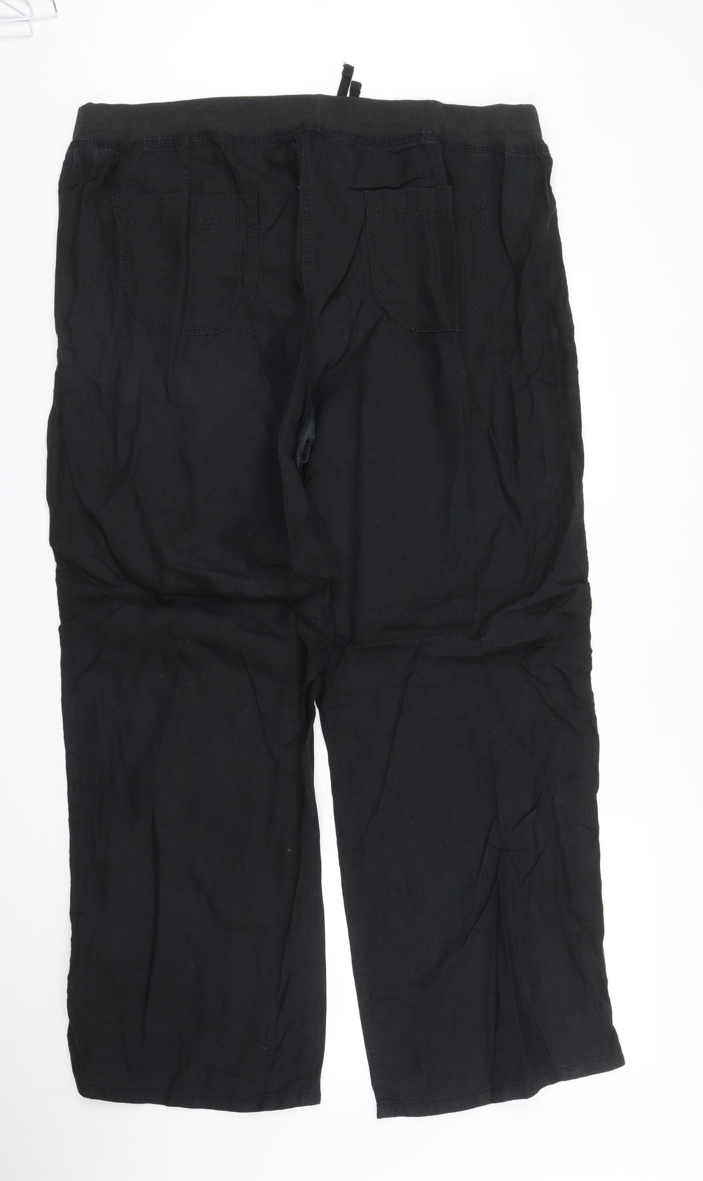 M&S Womens Black   Trousers  Size 20 L27 in