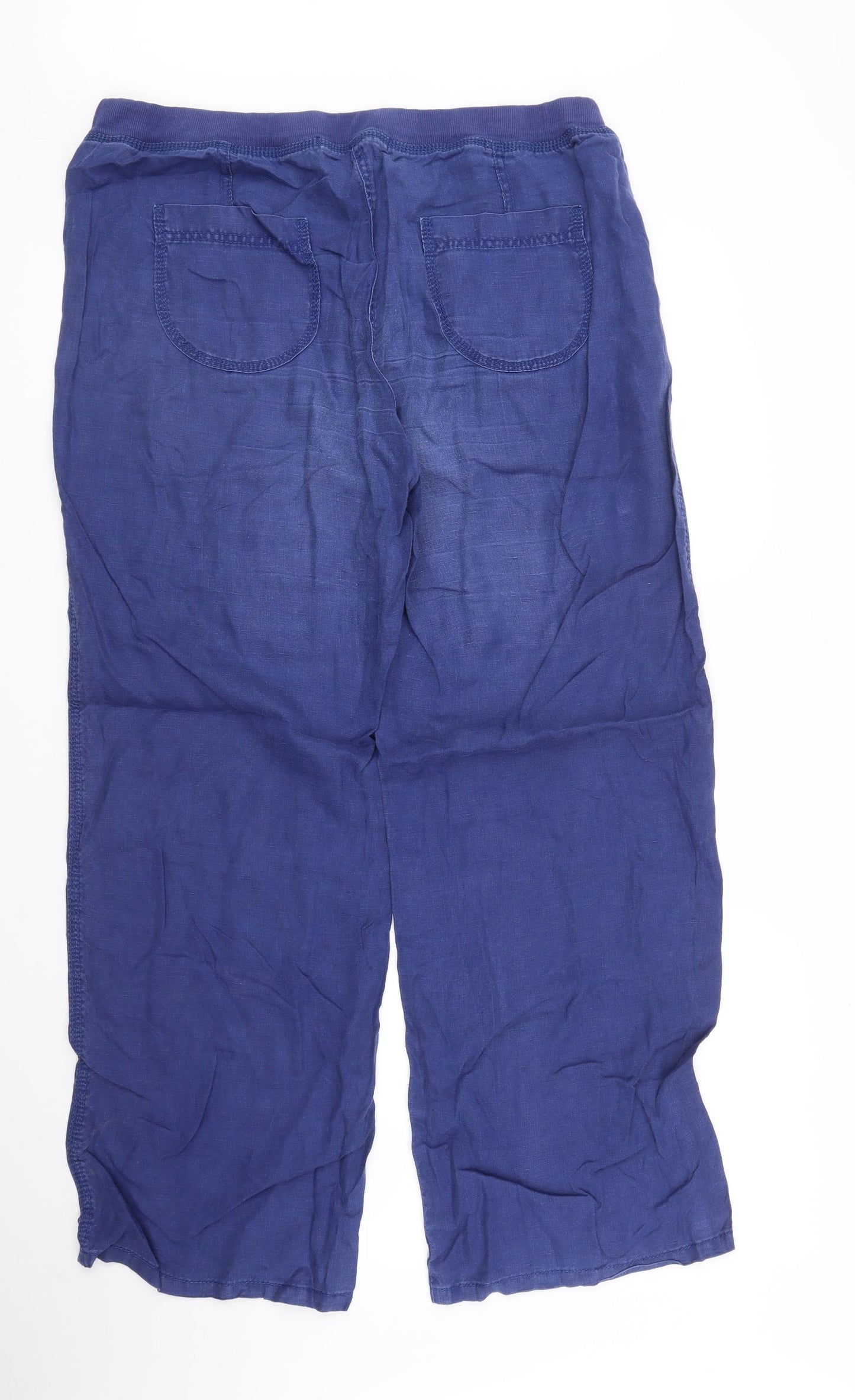 M&S Womens Blue   Trousers  Size 14 L29 in