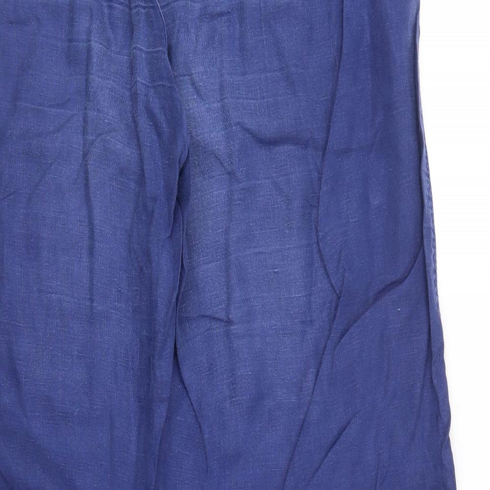 M&S Womens Blue   Trousers  Size 14 L29 in
