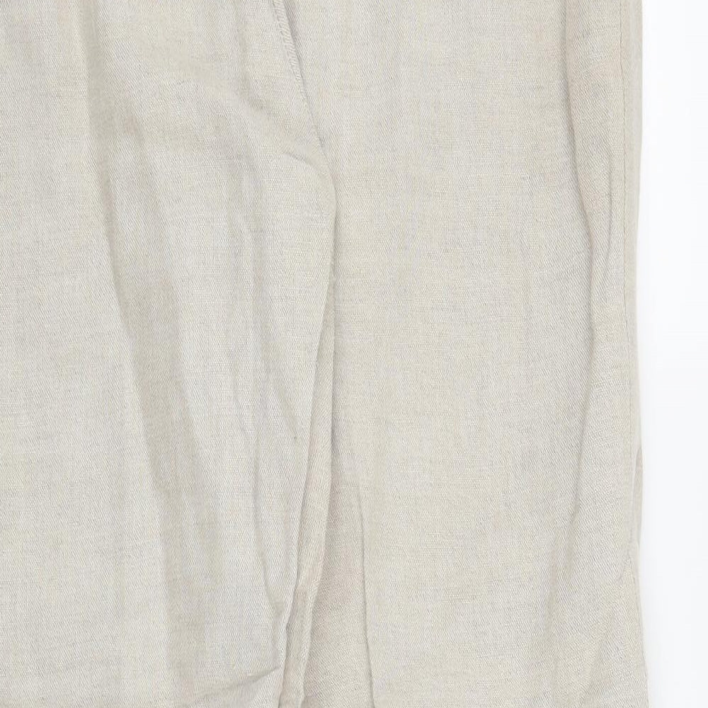 Wallis Womens Beige   Capri Trousers Size 16 L26 in