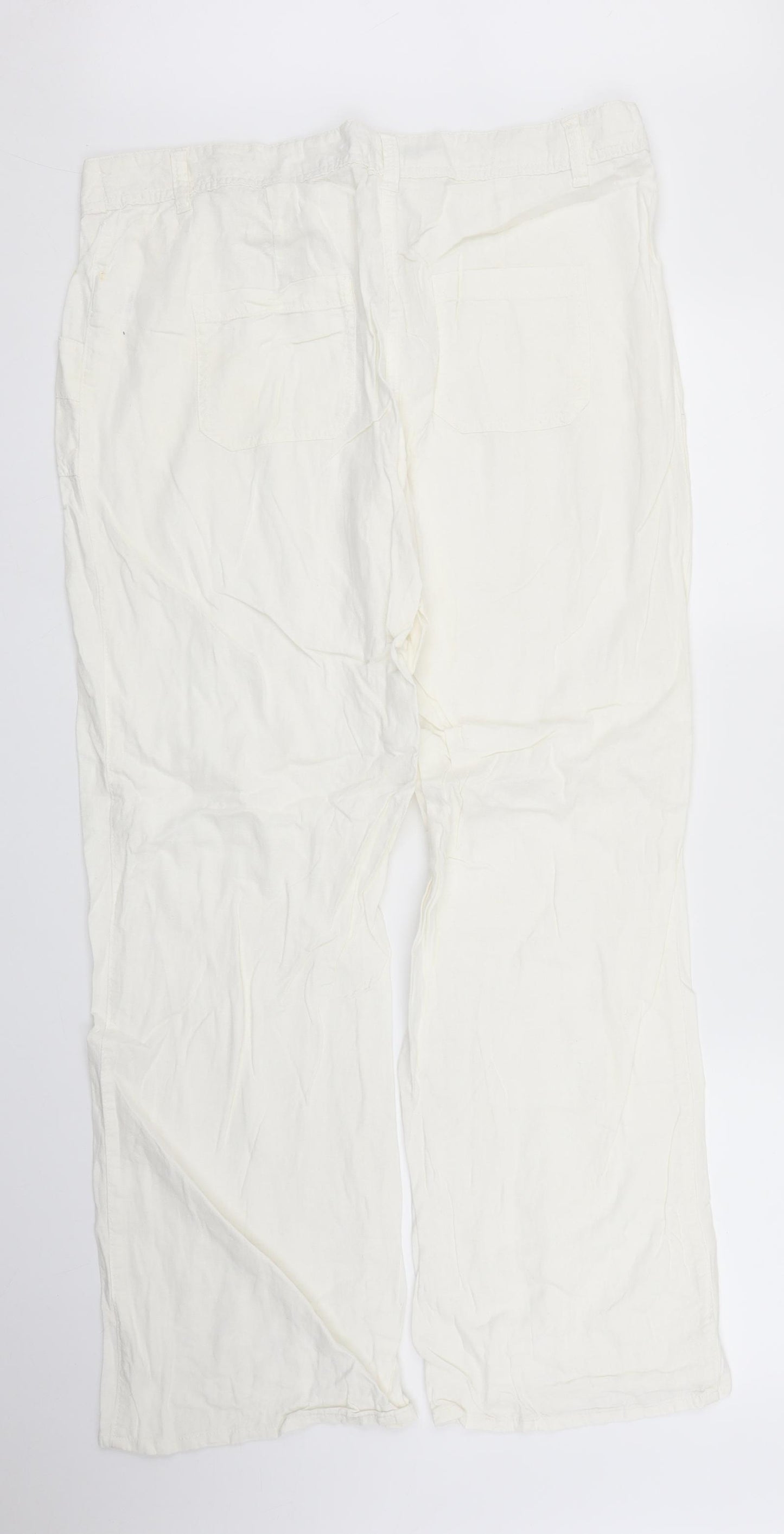 F&F Womens White   Trousers  Size 16 L30 in