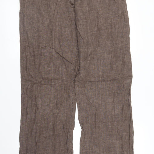 H&M Womens Brown   Trousers  Size 12 L30 in