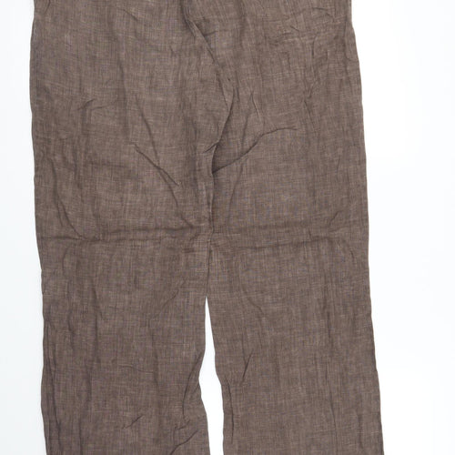 H&M Womens Brown   Trousers  Size 12 L30 in