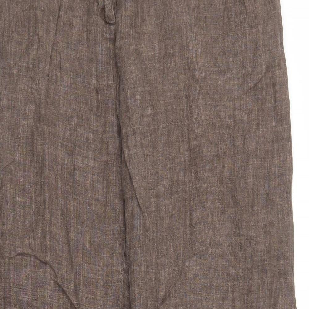 H&M Womens Brown   Trousers  Size 12 L30 in