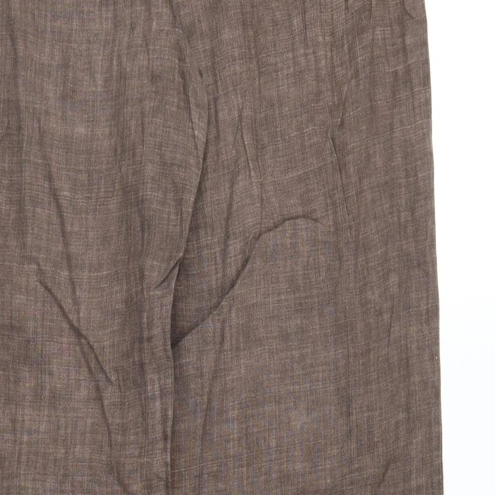 H&M Womens Brown   Trousers  Size 12 L30 in