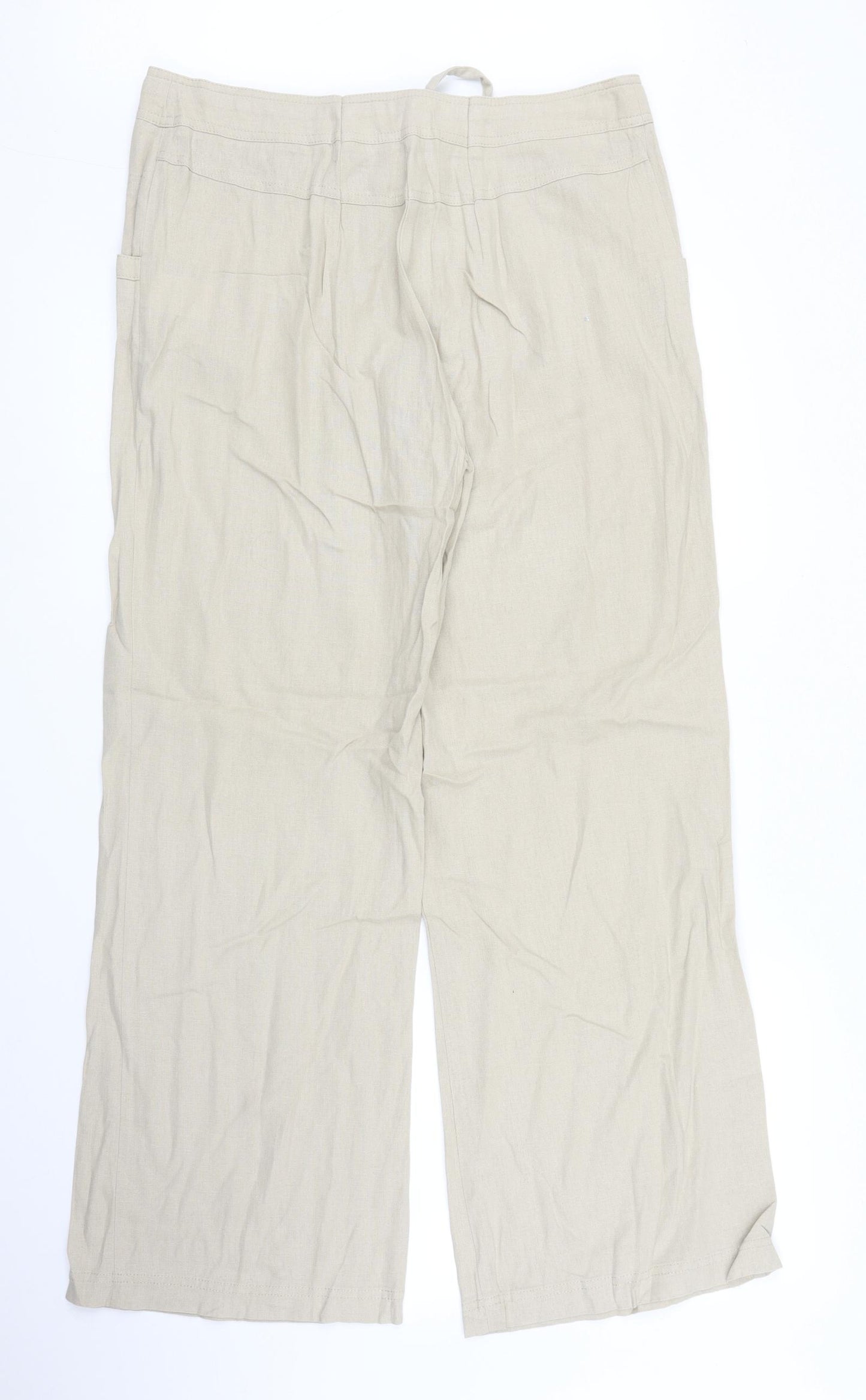Papaya Womens Beige   Trousers  Size 14 L30 in