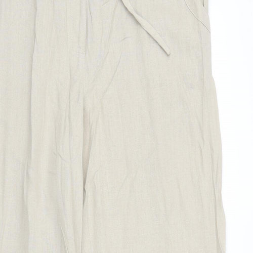 Papaya Womens Beige   Trousers  Size 14 L30 in