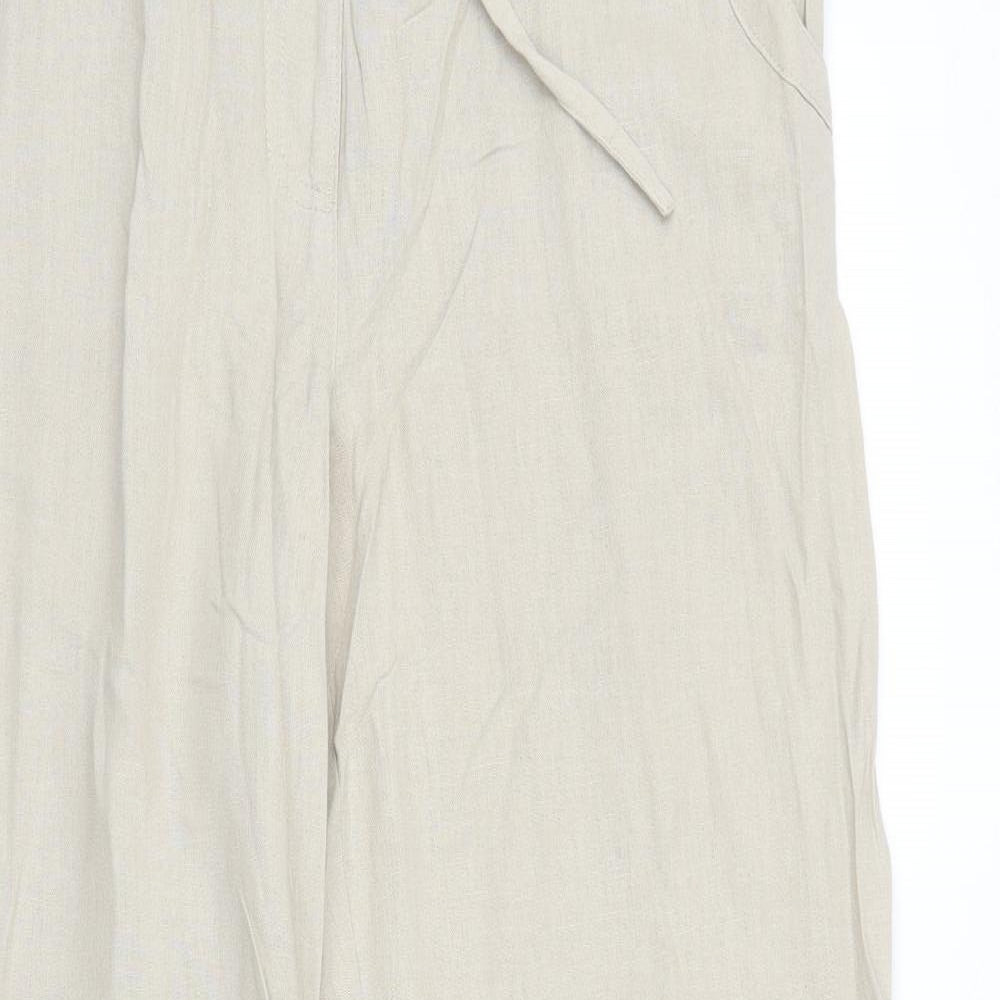 Papaya Womens Beige   Trousers  Size 14 L30 in