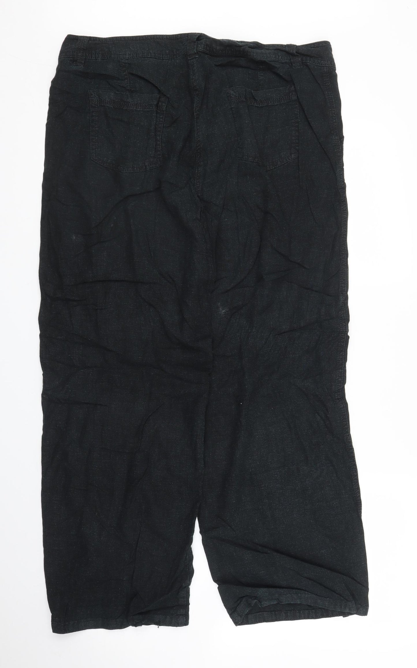 M&S Womens Black   Trousers  Size 16 L27 in