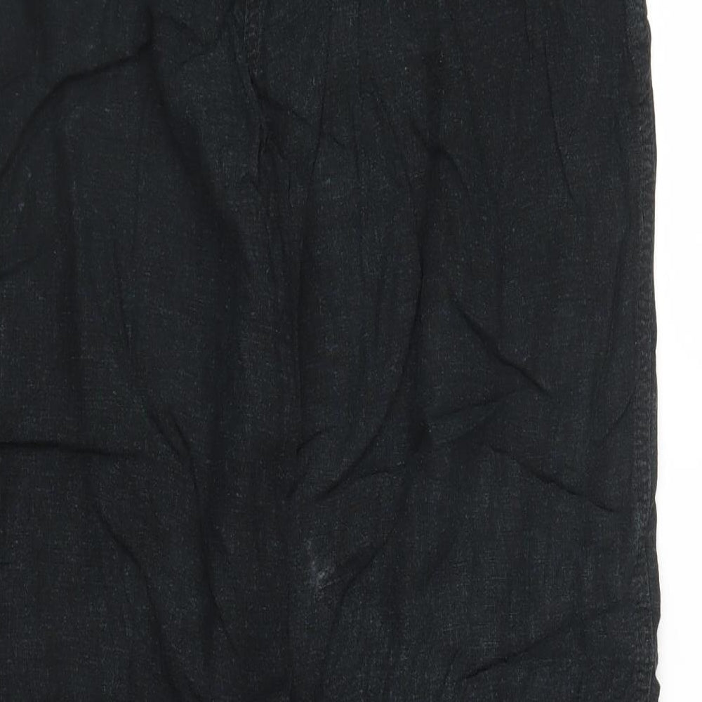 M&S Womens Black   Trousers  Size 16 L27 in