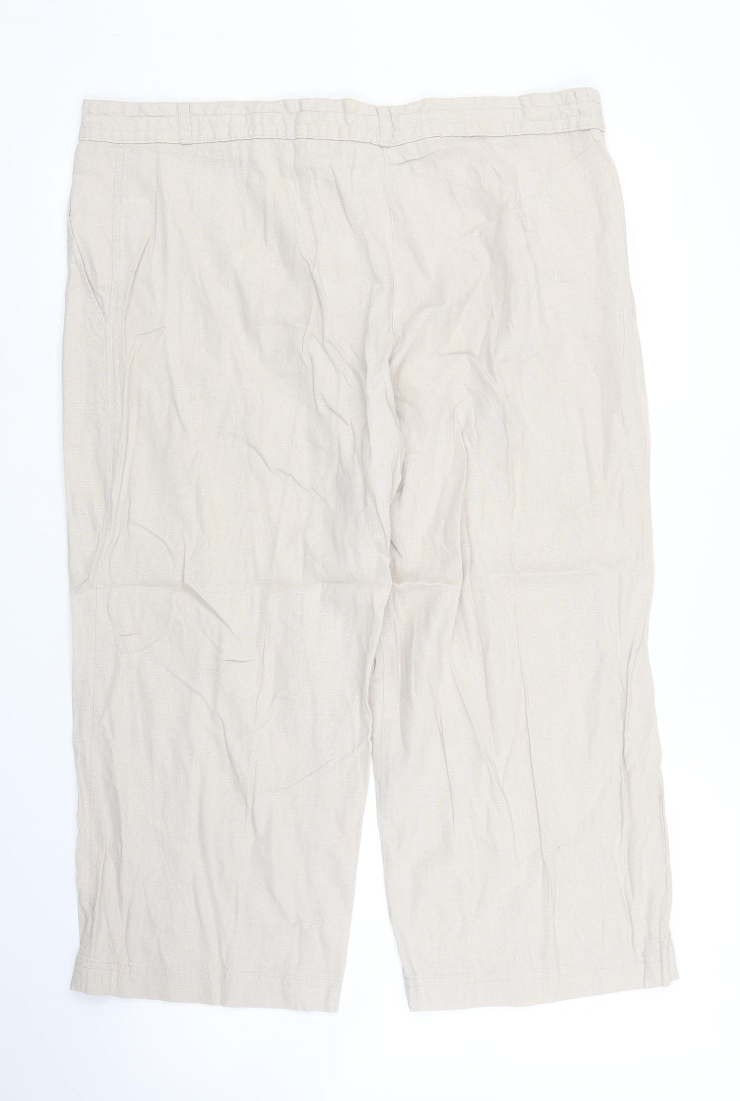 Anucci Womens Beige   Capri Trousers Size 16 L21 in