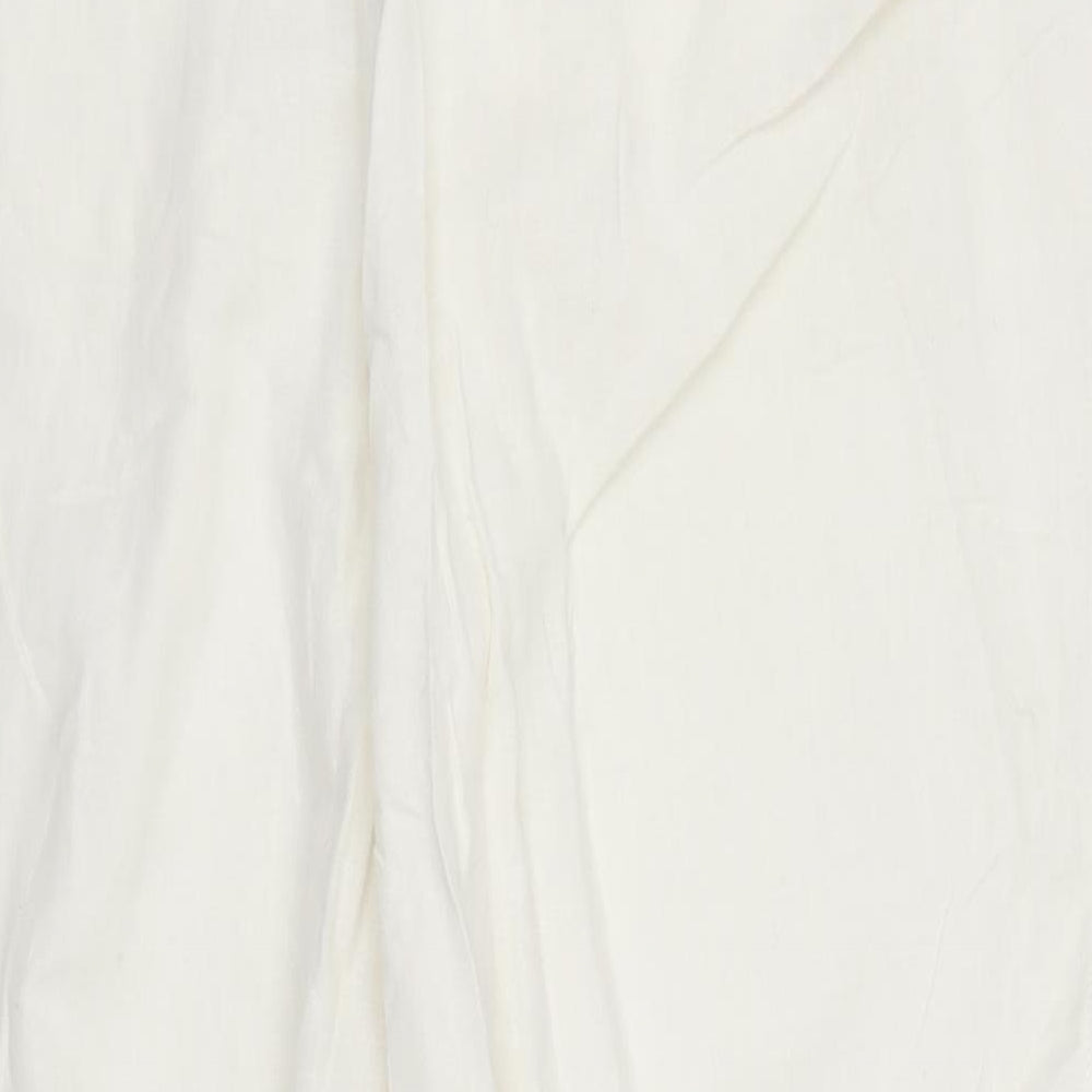 Papaya Womens White   Capri Trousers Size 16 L25 in