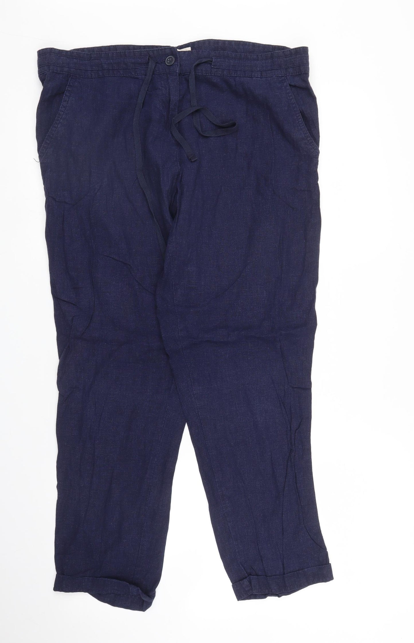 NEXT Womens Blue   Chino Trousers Size 14 L26 in