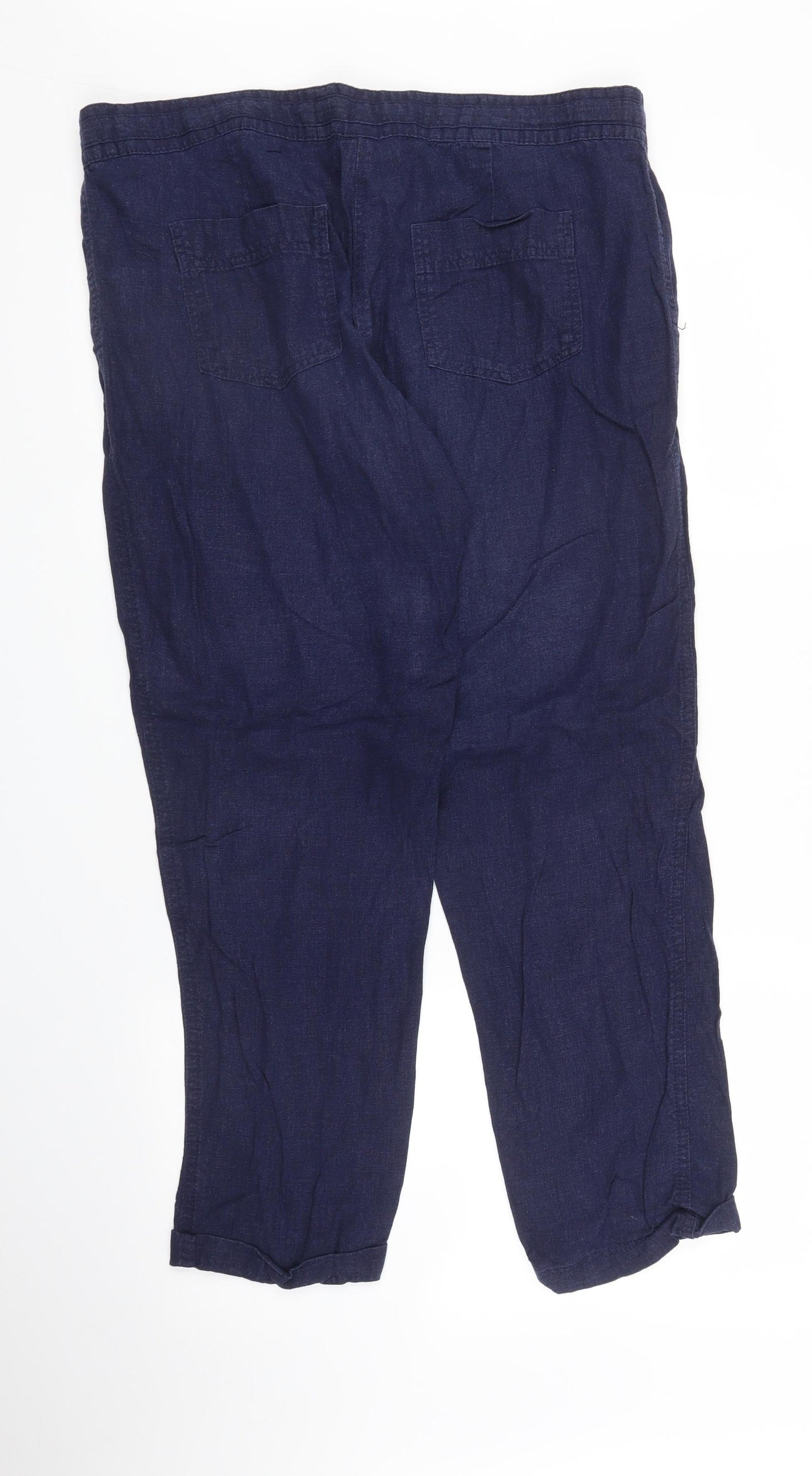 NEXT Womens Blue   Chino Trousers Size 14 L26 in