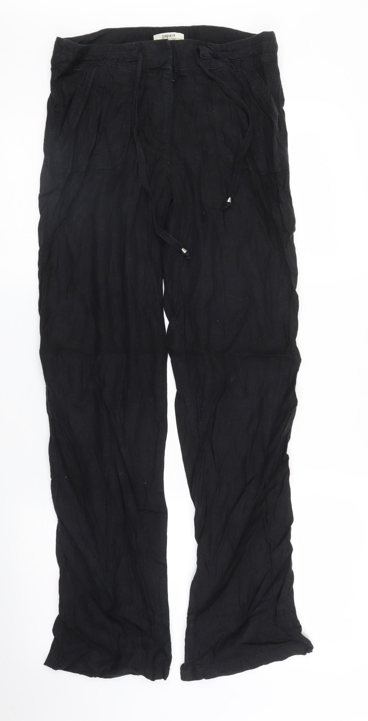 Papaya Womens Black   Bloomer Trousers Size 8 L31 in