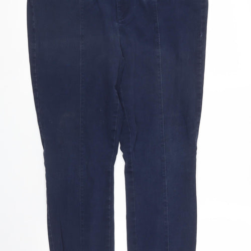 LOFT Womens Blue  Rayon Carrot Trousers Size 12 L27 in