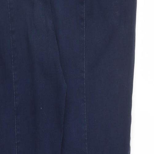 LOFT Womens Blue  Rayon Carrot Trousers Size 12 L27 in