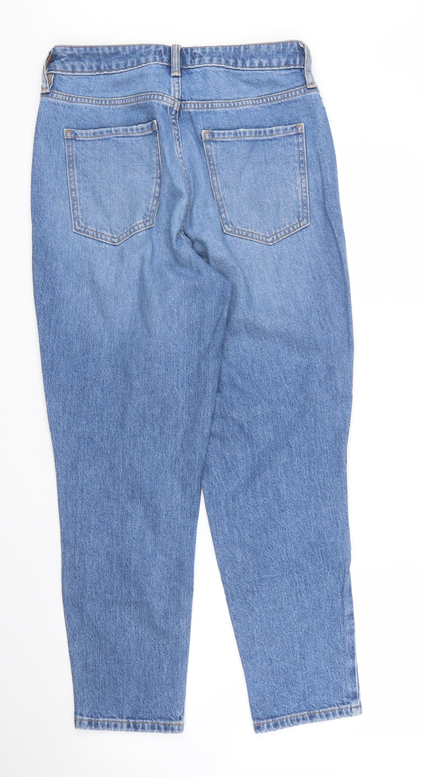 F&F Womens Blue  Denim Mom Jeans Size 8 L24 in