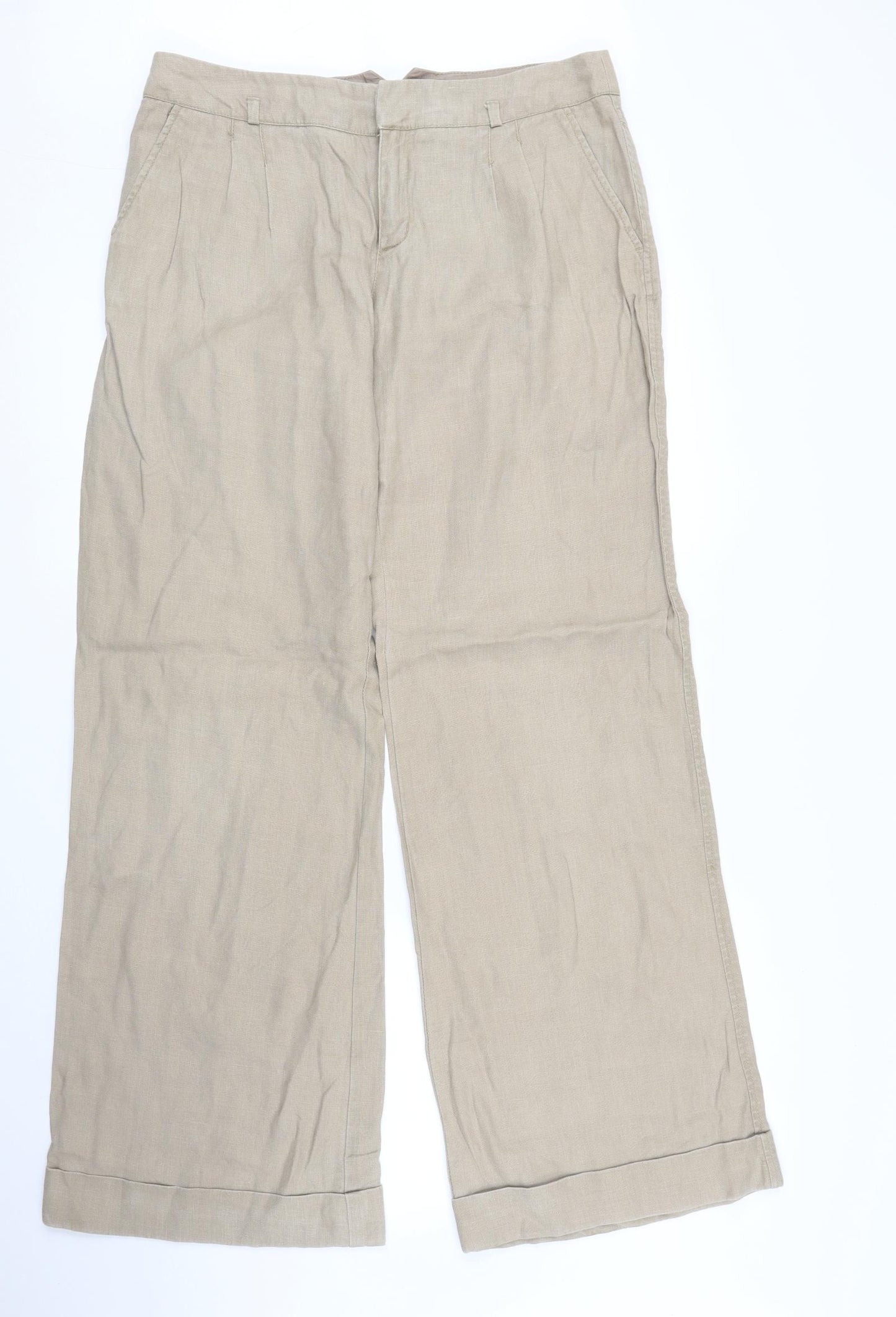 Espirit Womens Beige   Trousers  Size 14 L31 in