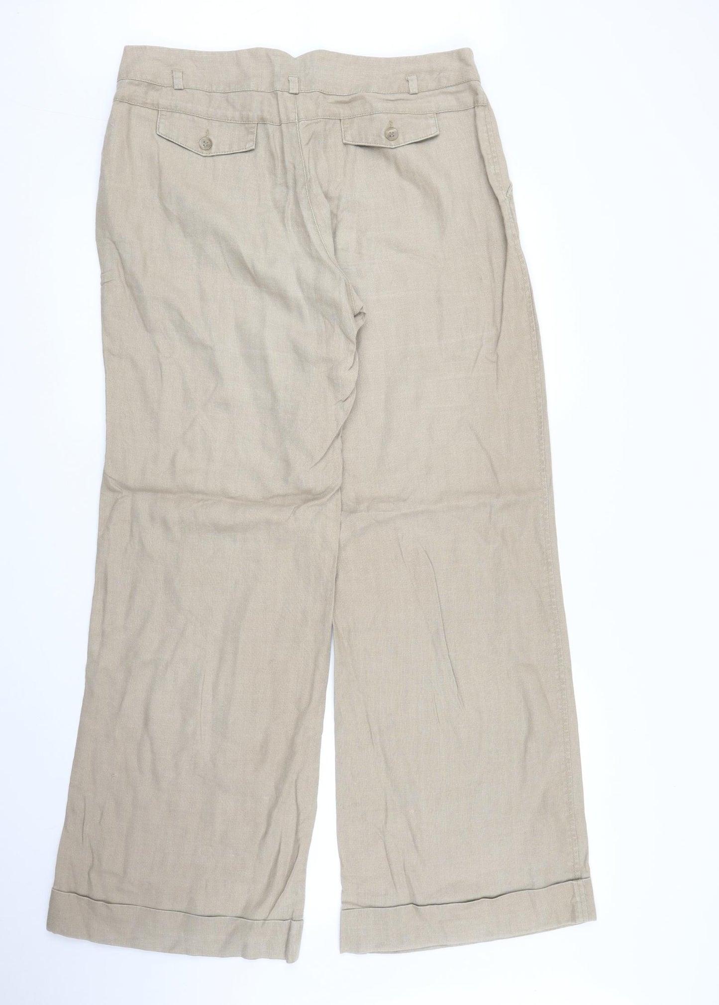 Espirit Womens Beige   Trousers  Size 14 L31 in