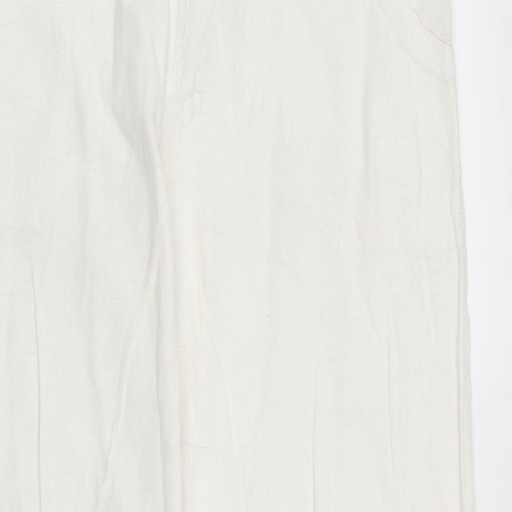 Primark Womens White   Trousers  Size 12 L26 in