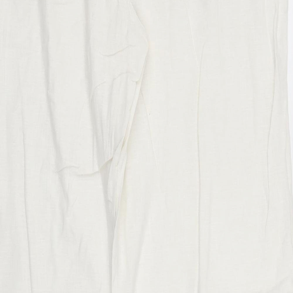 Primark Womens White   Trousers  Size 12 L26 in