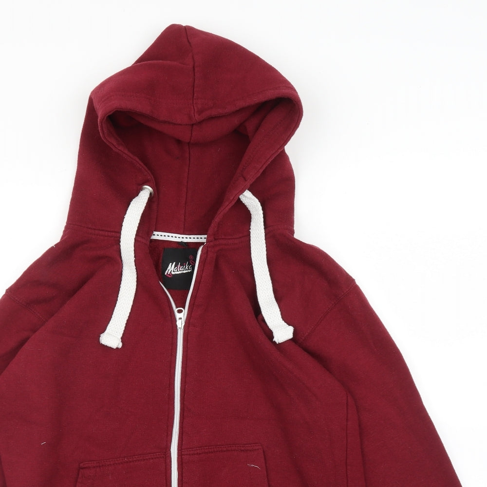 Malaika Womens Purple   Full Zip Hoodie Size 2XL