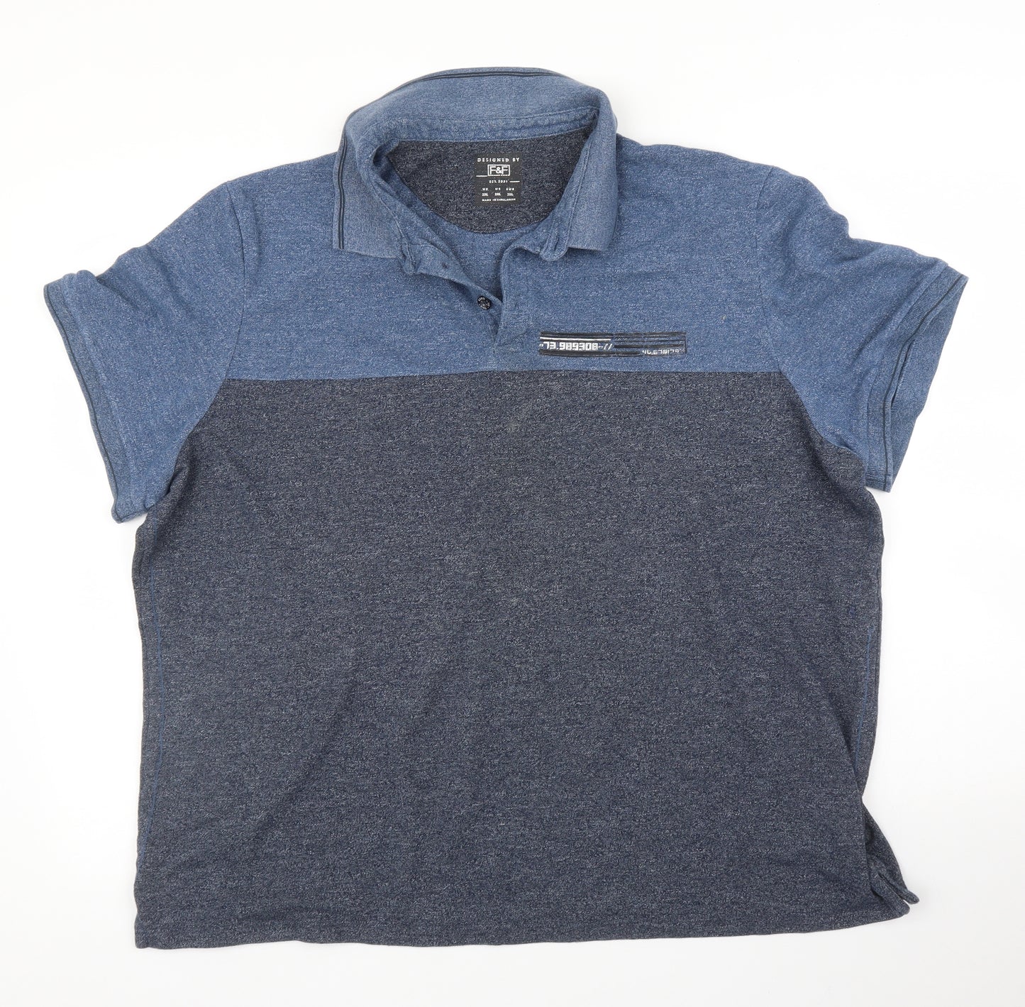 F&F Mens Blue    Polo Size XL