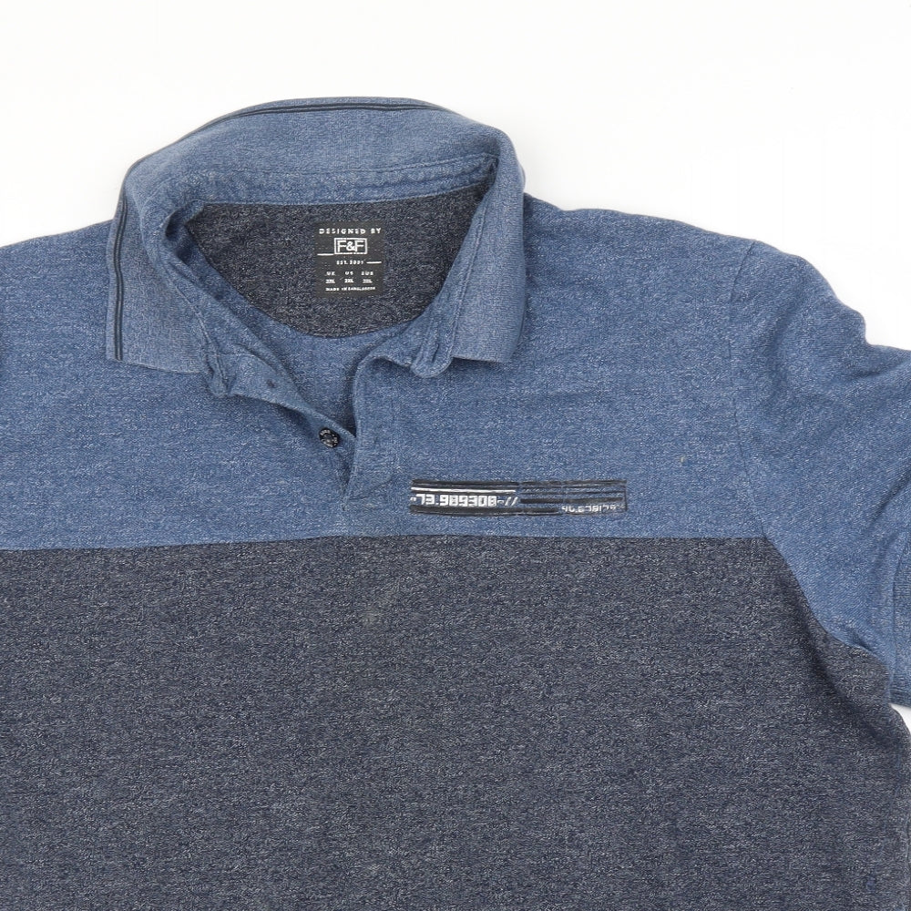 F&F Mens Blue    Polo Size XL