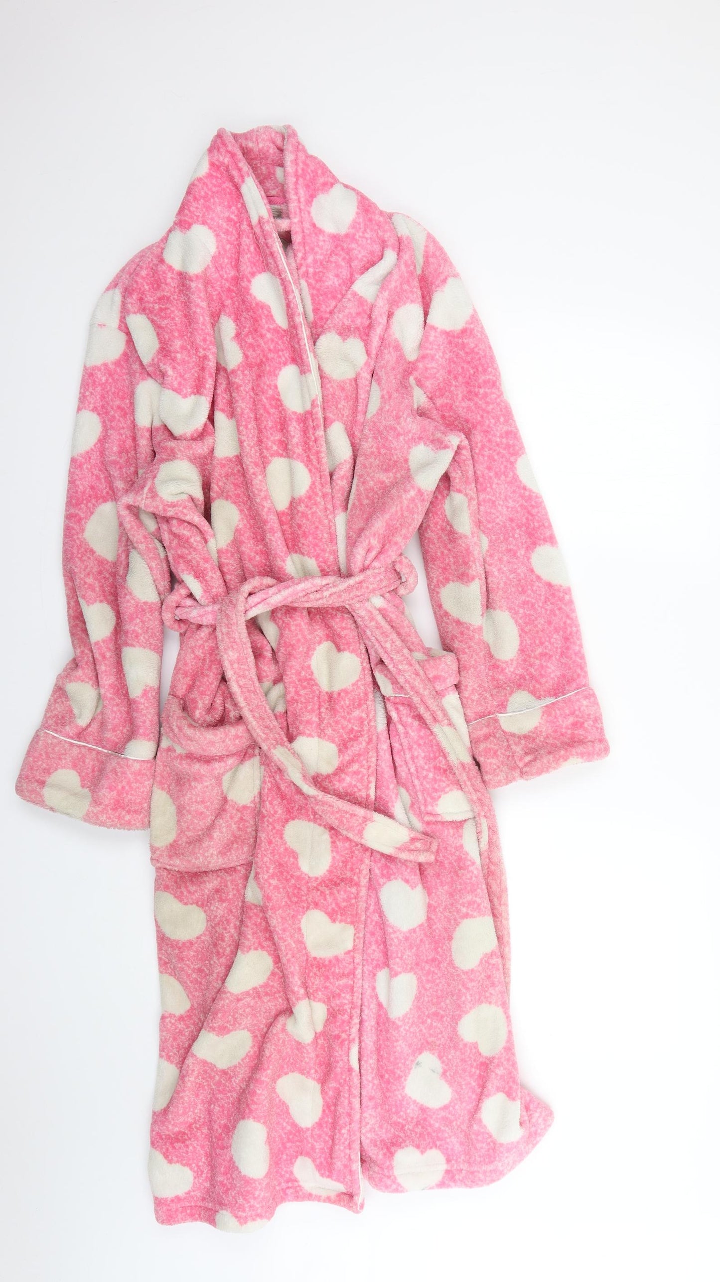 love to lounge Womens Pink Geometric  Babydoll Robe Size 14