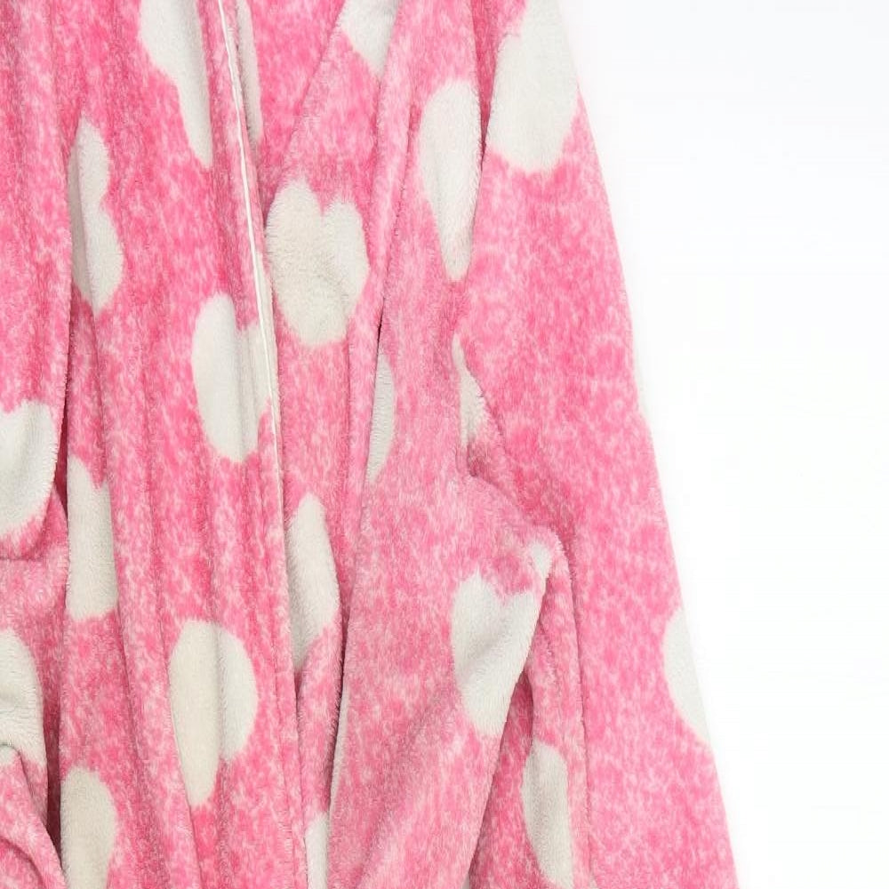love to lounge Womens Pink Geometric  Babydoll Robe Size 14
