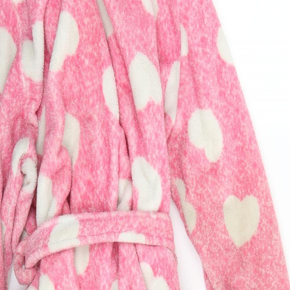 love to lounge Womens Pink Geometric  Babydoll Robe Size 14