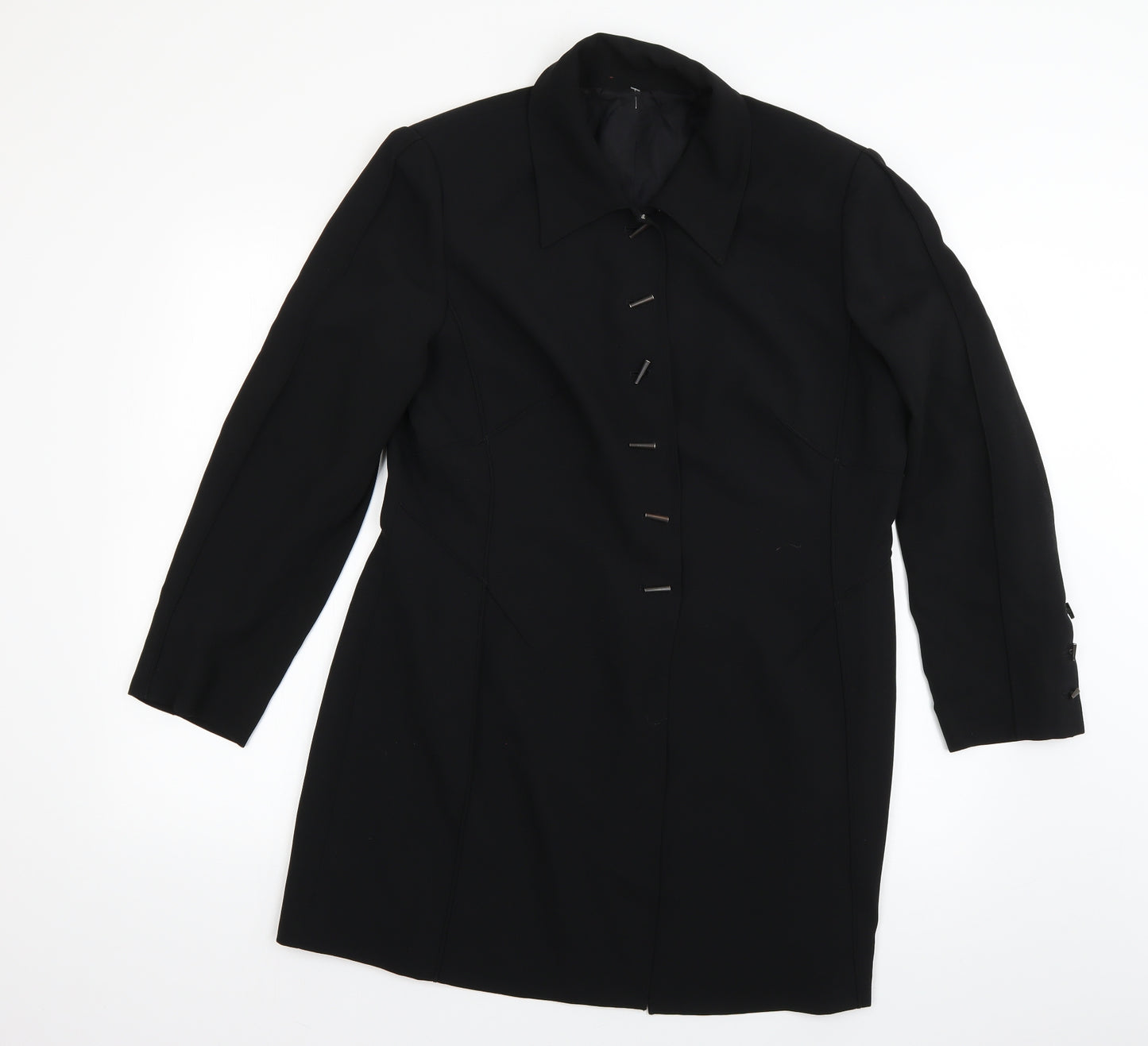 Preworn Womens Black   Overcoat Coat Size S