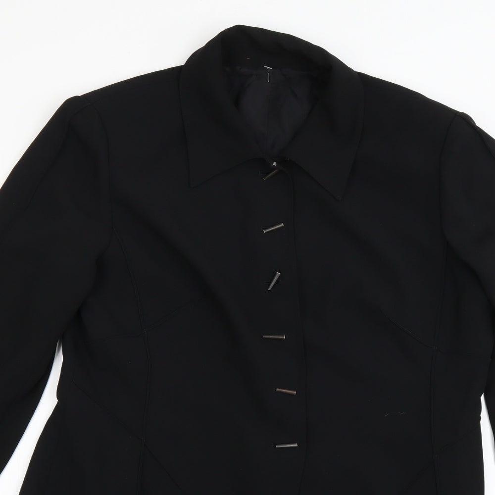 Preworn Womens Black   Overcoat Coat Size S