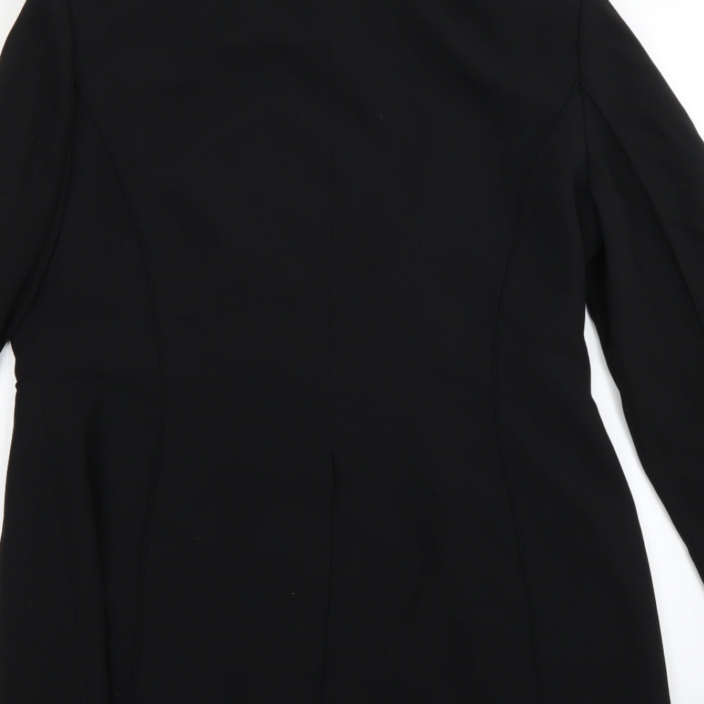 Preworn Womens Black   Overcoat Coat Size S