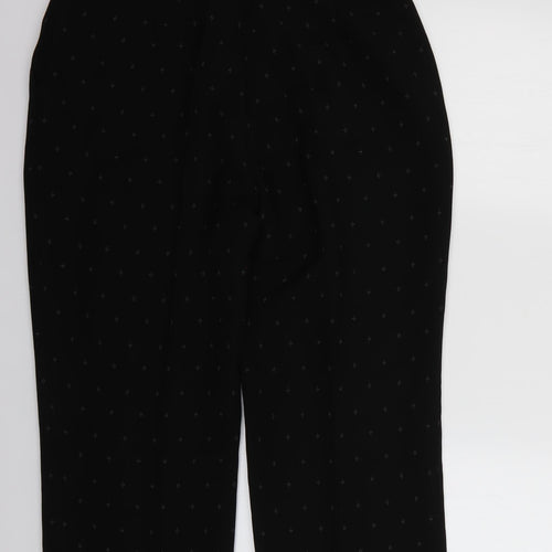 whimsy Womens Black Geometric  Trousers  Size 16 L26 in