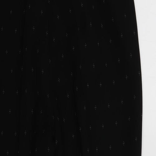 whimsy Womens Black Geometric  Trousers  Size 16 L26 in