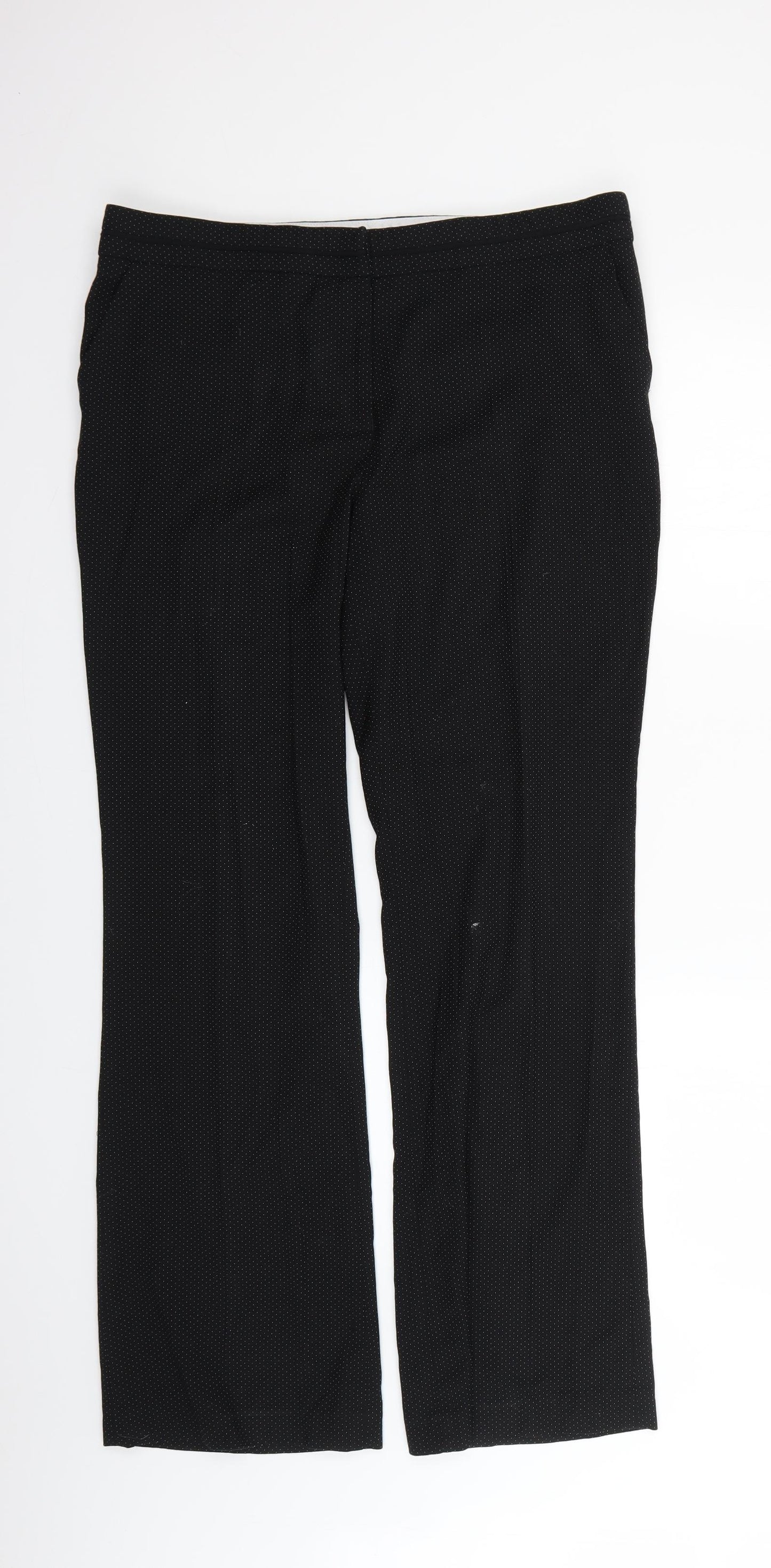 NEXT Womens Black Polka Dot  Trousers  Size 14 L28 in